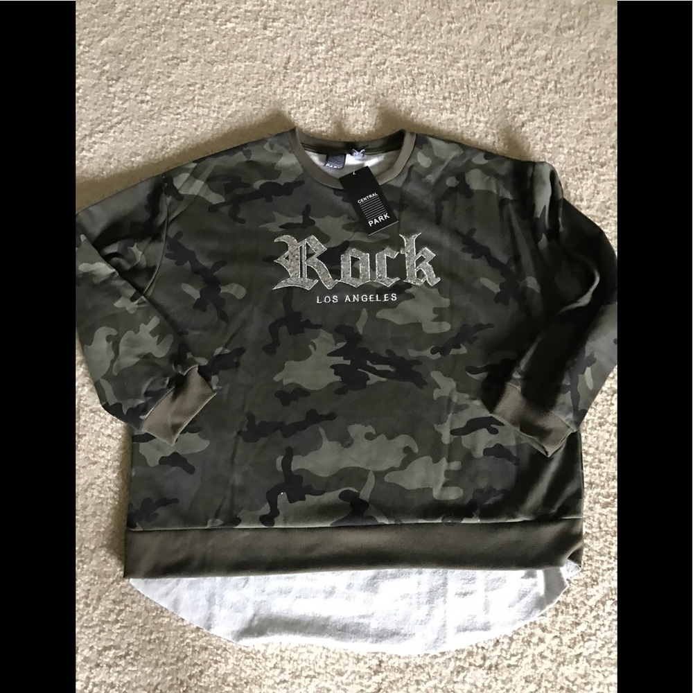 Camo sweatshirt with bling